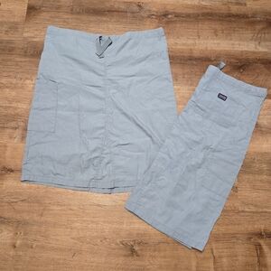 Lot Of 2 Cherokee Women's Midi Scrub Skirt in Light Gray Size Medium